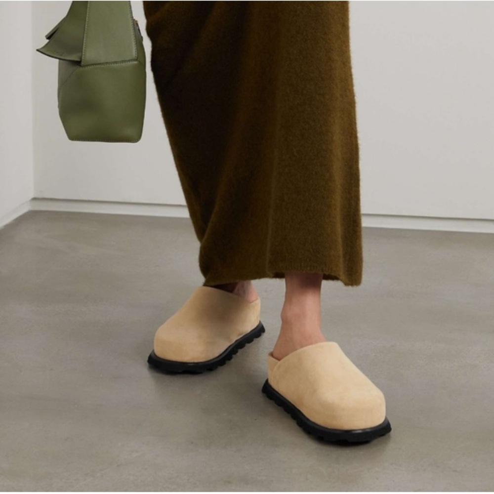 Proenza Schouler Forma Suede Slide Mule. Size 37